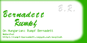 bernadett rumpf business card